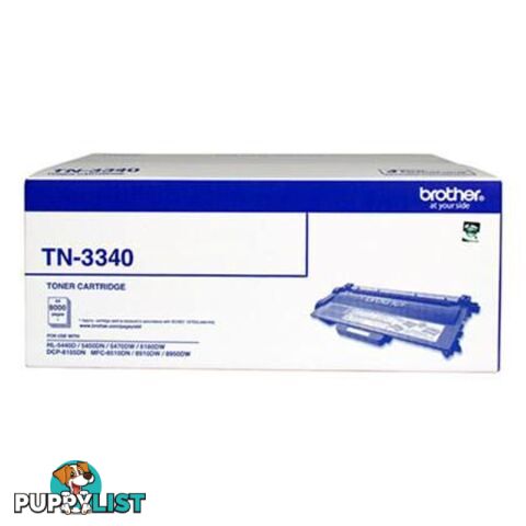 Brother TN-3340 Mono Black Laser Toner Cartridge - Brother - 4977766709637 - TN-3340