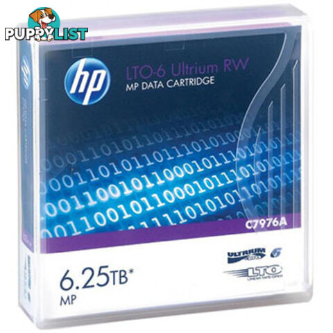 HP LTO6 Ultrium 6.25TB Data Cartridge C7976A - HP - 887111203861 - C7976A