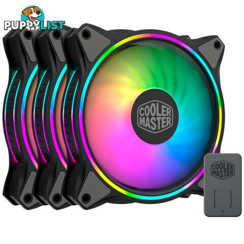 Cooler Master MFL-B2DN-183PA-R1 MasterFan MF120 Halo ARGB 120mm Fan 3 Fan Pack - Cooler Master - 4719512095393 - MFL-B2DN-183PA-R1