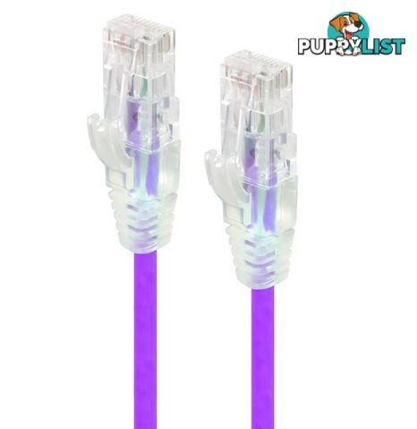 Alogic C6S-02PUR 2m Purple Ultra Slim Cat6 Network Cable UTP 28AWG - Alogic - 9350784011565 - C6S-02PUR