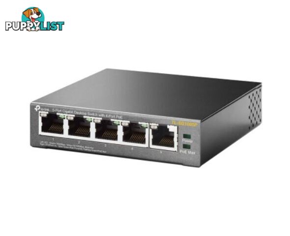 TP-Link TL-SG1005P 5-Port Gigabit Desktop Switch with 4-Port PoE - TP-Link - 6935364083212 - TL-SG1005P