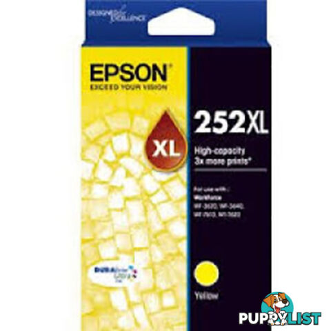 Epson C13T253492 252 Yellow High Yield Ink Cartridge - Epson - 9314020615047 - C13T253492