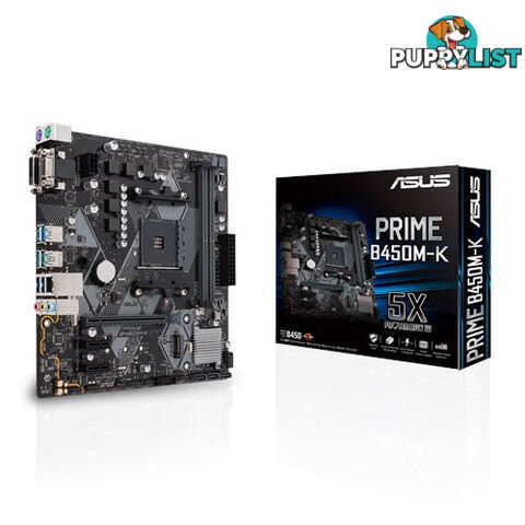 ASUS PRIME B450M-K AM4 mATX Motherboard - ASUS - 4718017020435 - PRIME B450M-K