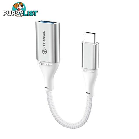 Alogic ULCAA-SLV 15CM Super Ultra USB-C to USB-A Adapter - Silver - Alogic - 9350784017246 - ULCAA-SLV