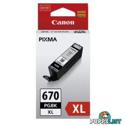 Canon PGI-670XL Ink Cartridge Black - Canon - 4549292033151 - PGI-670XL