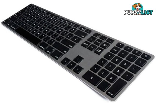 MATIAS FK418BTLB ALuminium Back-Lit Bluetooth Space Gray Keyboard - Generic - 833742005084 - FK418BTLB