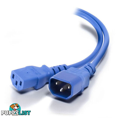 Alogic MF-C13C14-03-BLU 3m IEC C13 to IEC C14 Computer Power Extension Cord Male to Female BLUE - Alogic - 9350784007131 - MF-C13C14-03-BLU