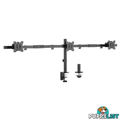 Brateck LDT57-C03 Pole Mount Triple-Screen Monitor Mount Fit Most 17'-32' Monitors Up to 7kg per screen VESA 75x75 100x100 - Brateck - 6956745164054 - LDT57-C03