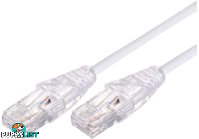 Comsol UTP-.5-C6A-UT-WHT 0.5m RJ45 Cat 6A Ultra Thin Patch Cable - White - Comsol - 9332902018113 - UTP-.5-C6A-UT-WHT