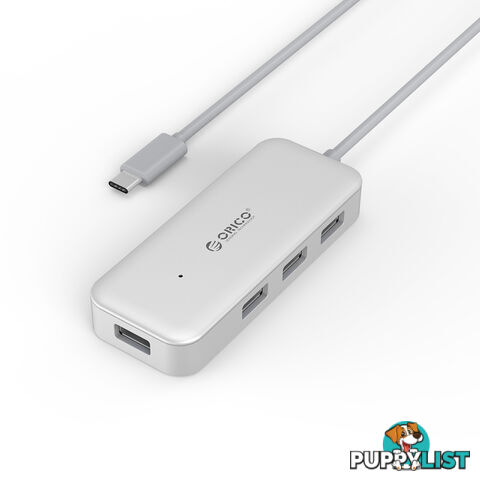 Orico TC4U-U3 4 Port USB-C to USB-A Hub Silver - Orico - 6954301193814 - TC4U-U3