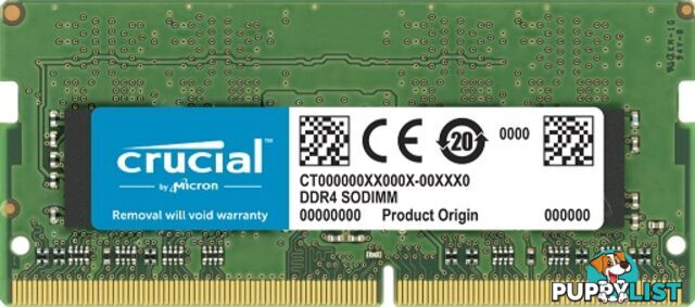 Crucial CT32G4SFD832A 32GB (1x32GB) DDR4 SODIMM 3200MHz Laptop Memory - Crucial - 0649528822499 - CT32G4SFD832A