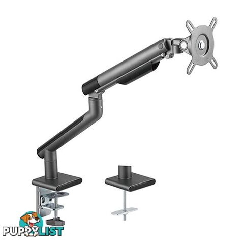 Brateck LDT49-C012-B Single Monitor Premium Slim Aluminium Spring Assisted Monitor Arm 17-32" Up to 9kg 75x75/100x100 Space Grey - Brateck - 6956745162784 - LDT49-C012-B