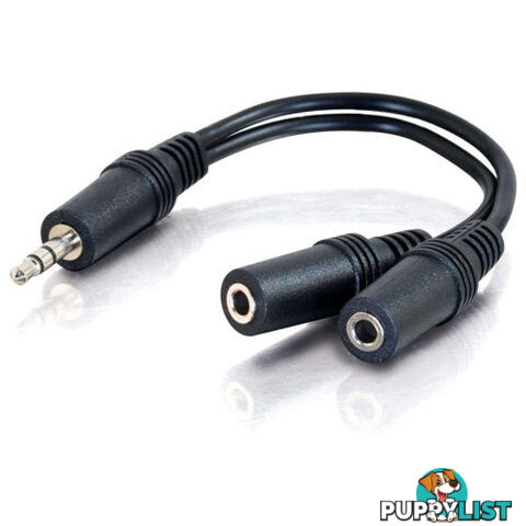 Alogic 3.5-Y-MFF 3.5mm Stereo Audio (M) to 2 X 3.5mm Stereo Audio (F) Splitter Cable - (1) Male to (2) Female - Alogic - 9319866034786 - 3.5-Y-MFF