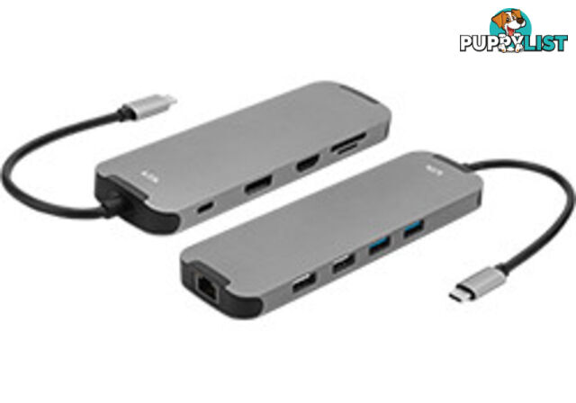 Klik KCMPHDAD USB-C Multi Port Adatper HDMI DP USB3.0X2 USB 2.0 LAN USB-C PD & SD /MICRO SD - Klik - 9332902024336 - KCMPHDAD