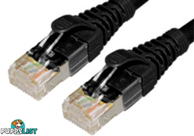 Comsol STP-03-C6A-BLK 3M 10GbE Cat 6A S/FTP Shielded Patch Cable - Black - Comsol - STP-03-C6A-BLK