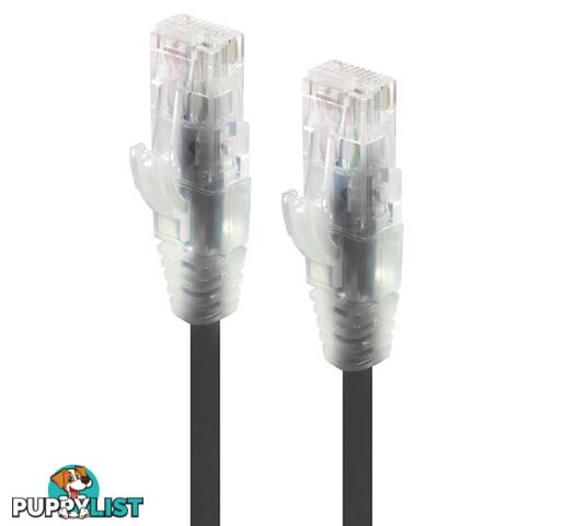 Alogic C6S-1.5BLK 1.5m Black Ultra Slim Cat6 Network Cable UTP 28AWG - Alogic - 9350784011138 - C6S-1.5BLK