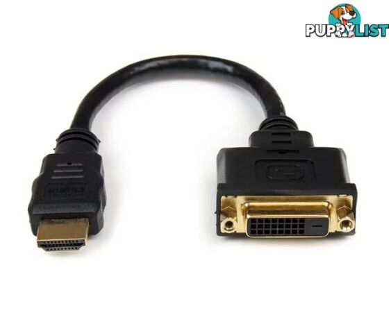 Startech HDDVIMF8IN 8in HDMI to DVI-D Male to Female Video Adapter Cable - StarTech - 065030848589 - HDDVIMF8IN