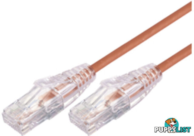 Comsol UTP-01-C6A-UT-ORA 1m RJ45 Cat 6A Ultra Thin Patch Cable - Orange - Comsol - 9332902018175 - UTP-01-C6A-UT-ORA