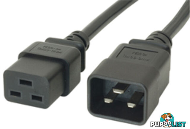 Comsol IEC-C19C20-03 3M 15A Power Extension Cable IEC-C19 to IEC-C20 - Comsol - 9332902006349 - IEC-C19C20-03