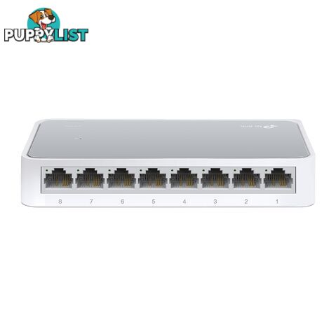 TP-Link TL-SF1008D 8 Port Unmanaged 10/100Mbps Desktop Switch - TP-Link - 845973020071 - TL-SF1008D