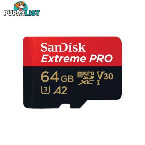 SanDisk SDSQXCU-064G-GN6MA Extreme PRO microSDXC UHS-I CARD 64GB - Sandisk - 619659188573 - SDSQXCU-064G-GN6MA