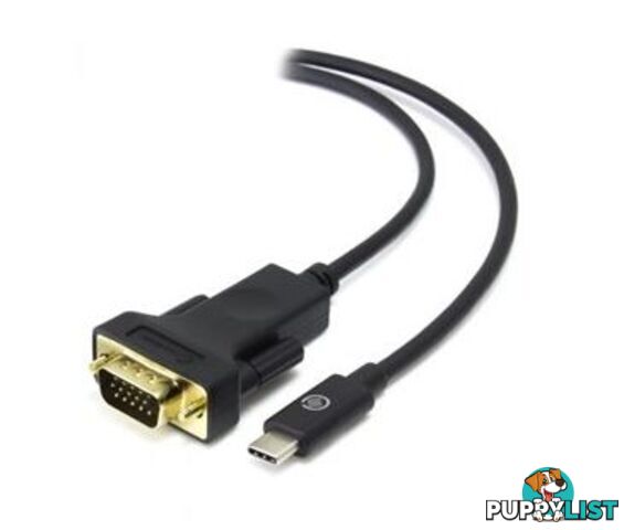 Alogic ELUCVG-01RBLK Premium 1m USB-C to VGA Cable - Male to Male - Alogic - 9350784013309 - ELUCVG-01RBLK