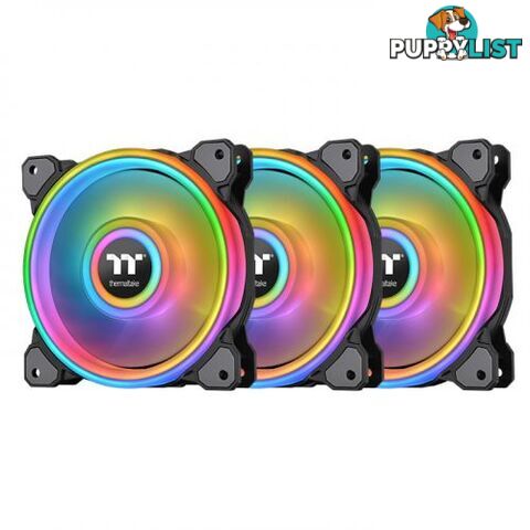 Thermaltake CL-F088-PL12SW-A Riing Quad 12 RGB Radiator Fan TT Premium Edition 3 Pack Black - Thermaltake - 4713227521574 - CL-F088-PL12SW-A