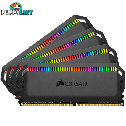 Corsair CMT64GX4M4E3200C16 Dominator Platinum RGB 64GB (4x16GB) DDR4 3200MHz C16 XMP 2.0 White Desktop PC Gaming Memory - Corsair - 840006641247 - CMT64GX4M4E3200C16