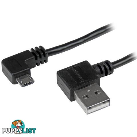 StarTech USB2AUB2RA1M Micro-USB Cable with Right-Angled Connectors - M/M - 1m 3ft - StarTech - 065030862431 - USB2AUB2RA1M