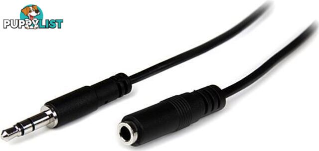 StarTech MU1MMFS 1m Slim 3.5mm Stereo Extension Cable M/F - StarTech - 065030847940 - MU1MMFS