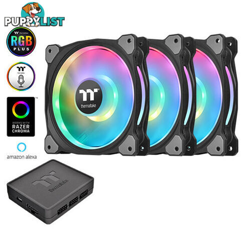 Thermaltake CL-F073-PL12SW-A Riing Duo 12 RGB Radiator 120mm Fan 3 Pack - Thermaltake - 841163004487 - CL-F073-PL12SW-A