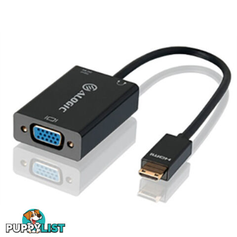 Alogic CMNHD-VGA-AD-ADP 15cm Adaptor - Mini HDMI Male to VGA Female + 3.5mm Audio Female - Alogic - 9319866014610 - CMNHD-VGA-AD-ADP