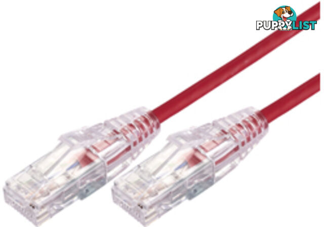 Comsol UTP-.3-C6A-UT-RED 30cm RJ45 Cat 6A Ultra Thin Patch Cable - Red - Comsol - 9332902018007 - UTP-.3-C6A-UT-RED