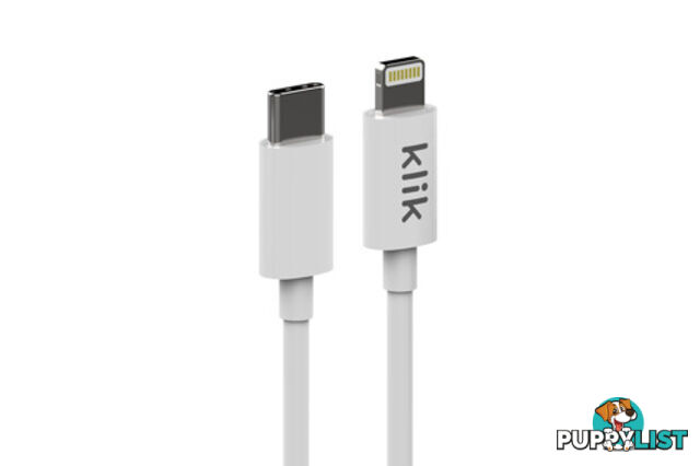 Klik KCL12WH 1.2m USB-C to Apple Lightning Cable White - Comsol - 9332902020260 - KCL12WH