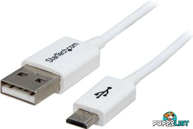 StarTech USBPAUB50CMW 0.5m White Micro USB Cable A to Micro B - StarTech - 065030851244 - USBPAUB50CMW