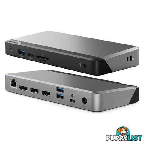 Alogic DUPRMX3-WW MX3 USB-C TripleDisplay DP Alt. Mode Docking Station with 100W Power Delivery - Alogic - 9350784023834 - DUPRMX3-WW