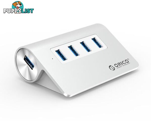 Orico M3H4-SV 4x USB3.0 Aluminium Hub No Power Adaptor, VI812 Chipset - Orico - 795400040700 - M3H4-SV