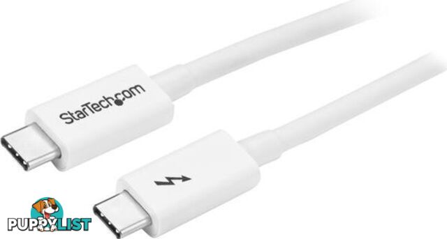 StarTech TBLT3MM2MW 2m Thunderbolt 3 Cable 20Gbps - White - StarTech - 065030871266 - TBLT3MM2MW