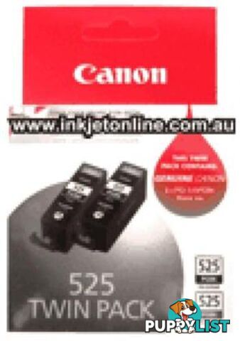 Canon Inkjet Cartridge PGI525BK Twin Pack PGI525BK-TWIN - Canon - 9313999001844 - PGI525BK-TWIN