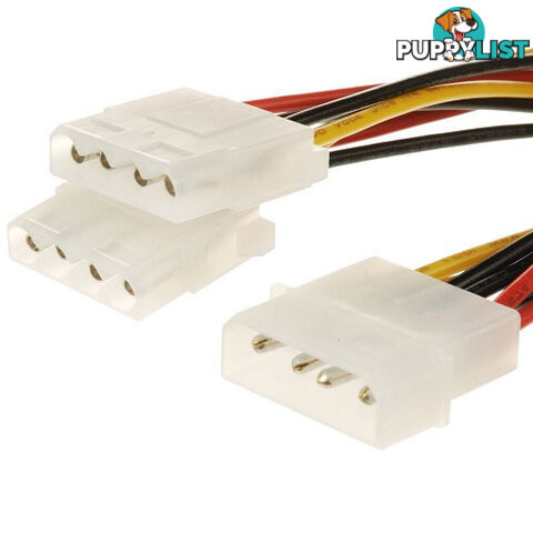 Alogic MP-Y-02 15cm Molex (Male) to 2 X Molex (Female) Power Splitter/Extension Cable - Alogic - 9350784003089 - MP-Y-02