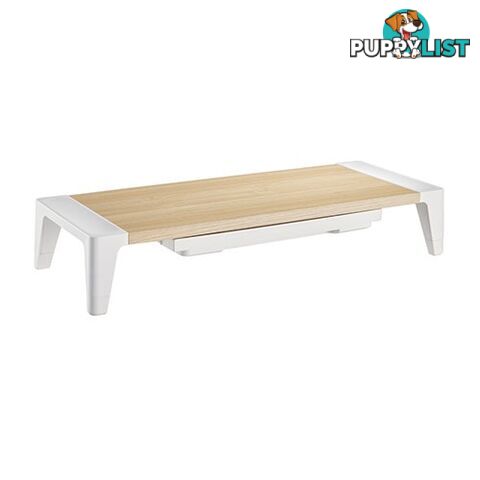 Brateck STB-143 White Birch Monitor Riser with Increased Height and Drawer - Brateck - 6956745159951 - STB-143