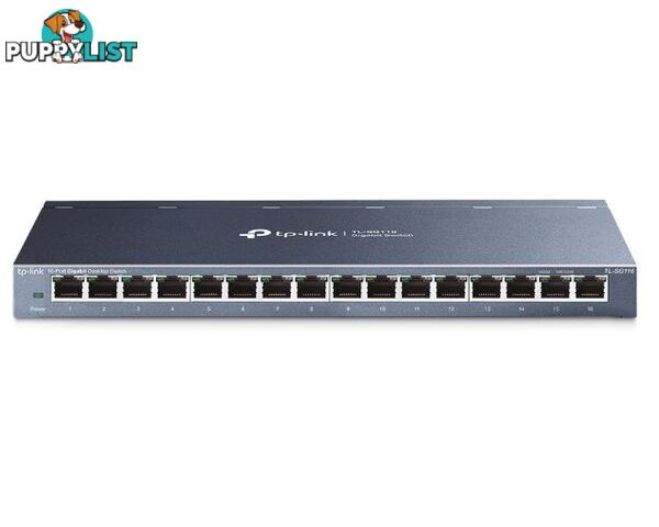 TP-Link TL-SG116 16-Port Gigabit Desktop Switch - TP-Link - 6935364084325 - TL-SG116