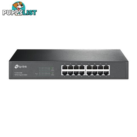 TP-Link TL-SG1016D 10/100/1000Mbps 16 Port Gigabit Rackmount Switch - TP-Link - 6935364020613 - TL-SG1016D