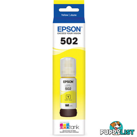 Epson C13T03K492 T502 Yellow Ink BOTTLE - Epson - 9314020625954 - C13T03K492