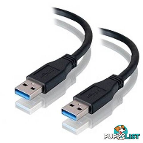 Alogic USB3-0.5-AM-AM 0.5m USB3.0 Type A to Type A Cable Male to Male Black - Alogic - 9350784001719 - USB3-0.5-AM-AM