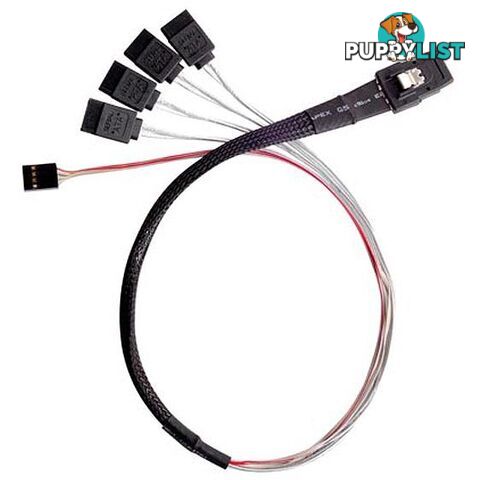 SilverStone CPS03 Mini SFF-8087 to SAS/SATA with Sideband Cable SST-CPS03 - Silverstone - 4710007221891 - SST-CPS03