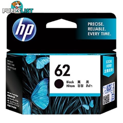 HP C2P04AA 62 Black Ink Cartridge - HP - 888182787786 - C2P04AA