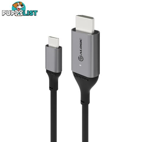 Alogic ULCHD02-SGR Ultra USB-C Male to HDMI Male Cable 4K@60Hz Space Grey 2m - Alogic - 9350784016249 - ULCHD02-SGR