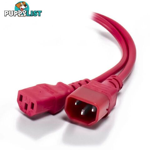 Alogic MF-C13C14-1.5-RD 1.5m IEC C13 to IEC C14 Computer Power Extension Cord Male to Female RED - Alogic - 9350784006677 - MF-C13C14-1.5-RD