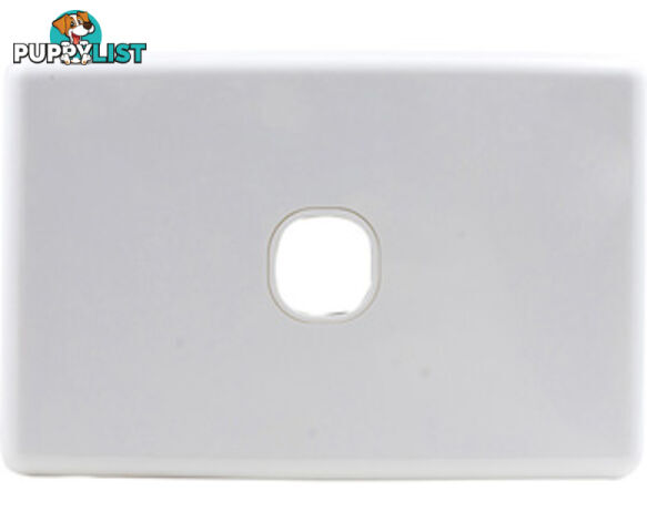 Alogic WP-1G 1 Gang Wall Plate - Clipsal Compatible (White) - Alogic - 9350784007100 - WP-1G